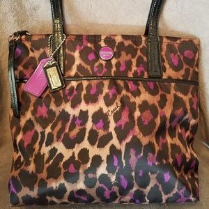 Authentic Coach ocelot purse in good GUC